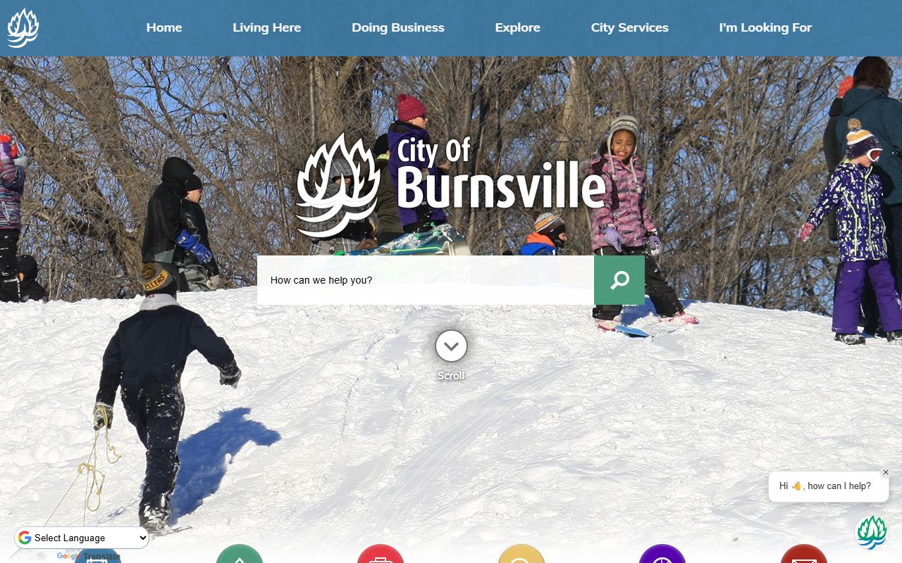 Burnsville city website with police and jail roster information
