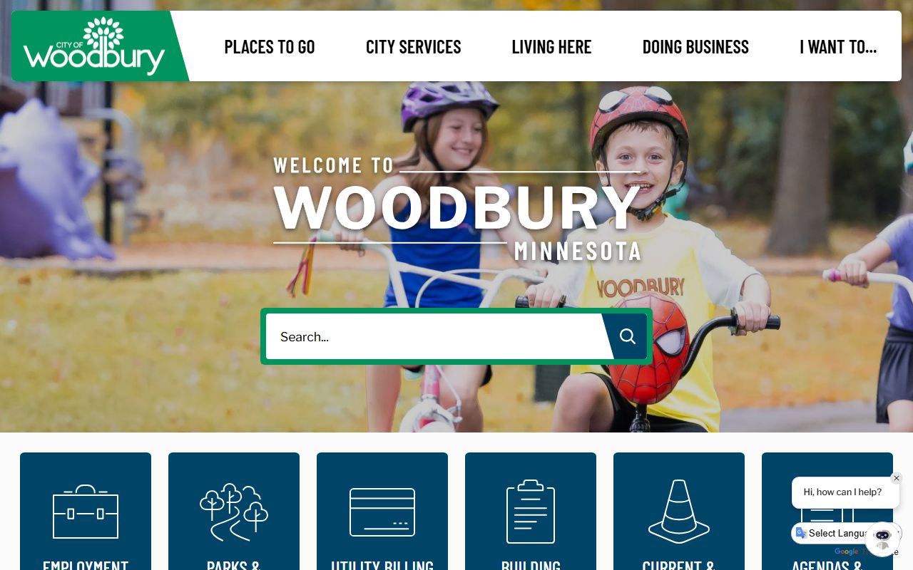 Woodbury city website with police and jail roster resources