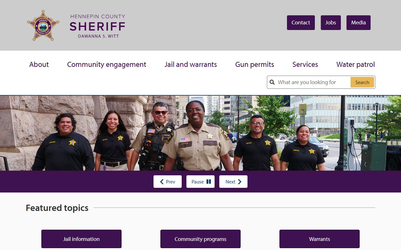 Hennepin County Sheriff's Office website for jail roster